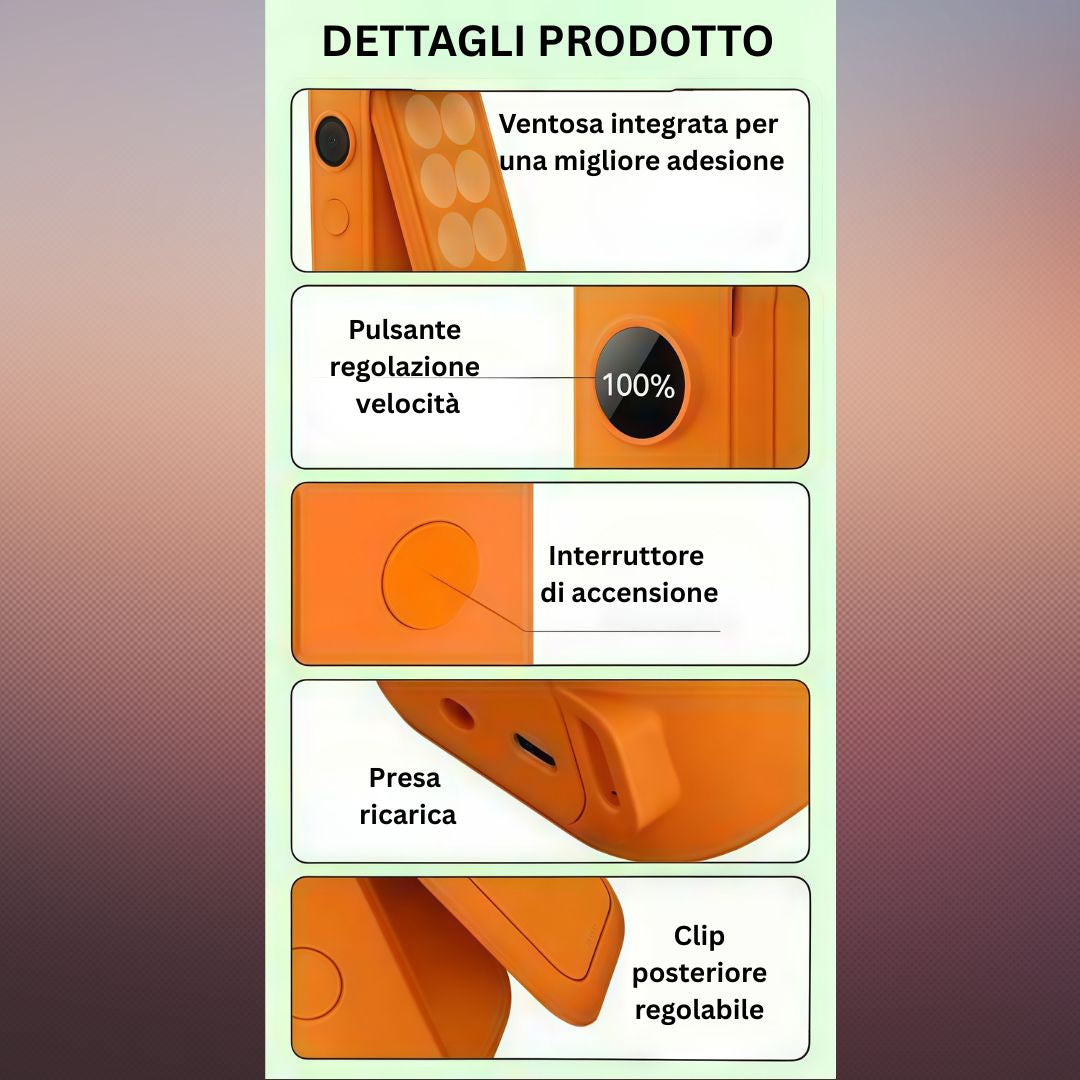 Fani - Mini ventilatore pieghevole a 350°