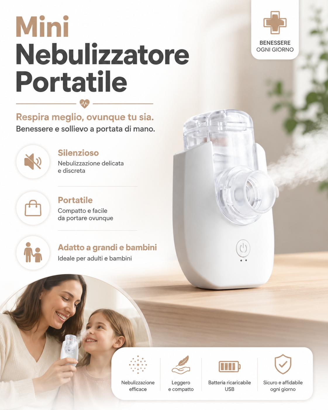 GoNeb - Mini Nebulizzatore Portatile
