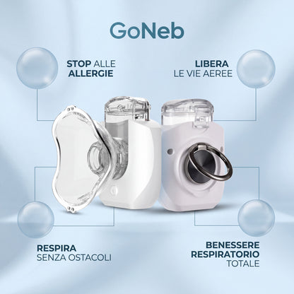 GoNeb - Mini Nebulizzatore Portatile. Tecnologia compatta, utilizzo semplice.